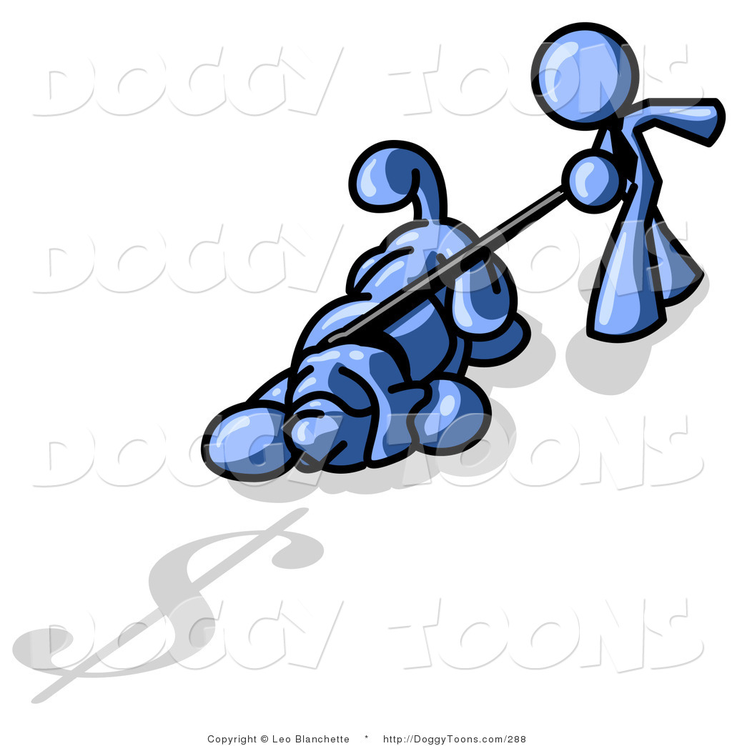 1024x1044 Doggy Clipart Of A Blue Man Walking His Pet Dog That Is Pulling