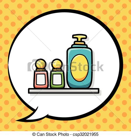 450x470 Shampoo Doodle Clipart Vector