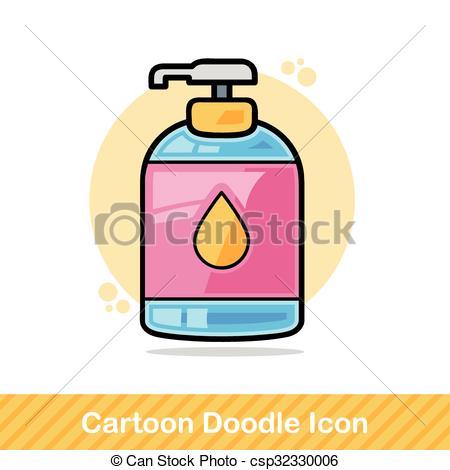 450x470 Shampoo Doodle Vector Clipart