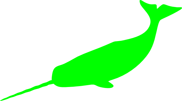 600x332 Brigh Green Narwhal Clip Art