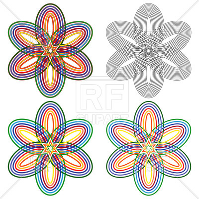 400x400 Abstract Floral Shapes Royalty Free Vector Clip Art Image