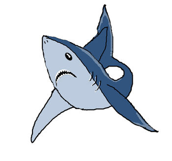 350x329 Free Great White Shark Clip Art Picture