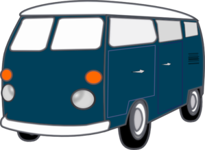 299x219 Blue Old Van Clip Art