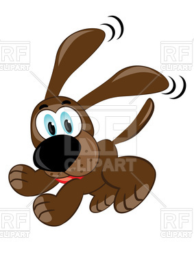 283x400 Cute Brown Playful Puppy Royalty Free Vector Clip Art Image