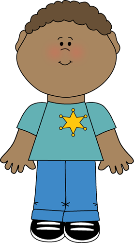 277x500 Boy Wearing A Sheriff's Badge. Classroom Job Clip Art