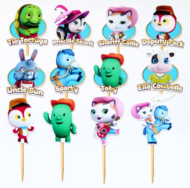 627x622 Salvaje Oeste Cupcake Party Cake Toppers Por Kidsloveem