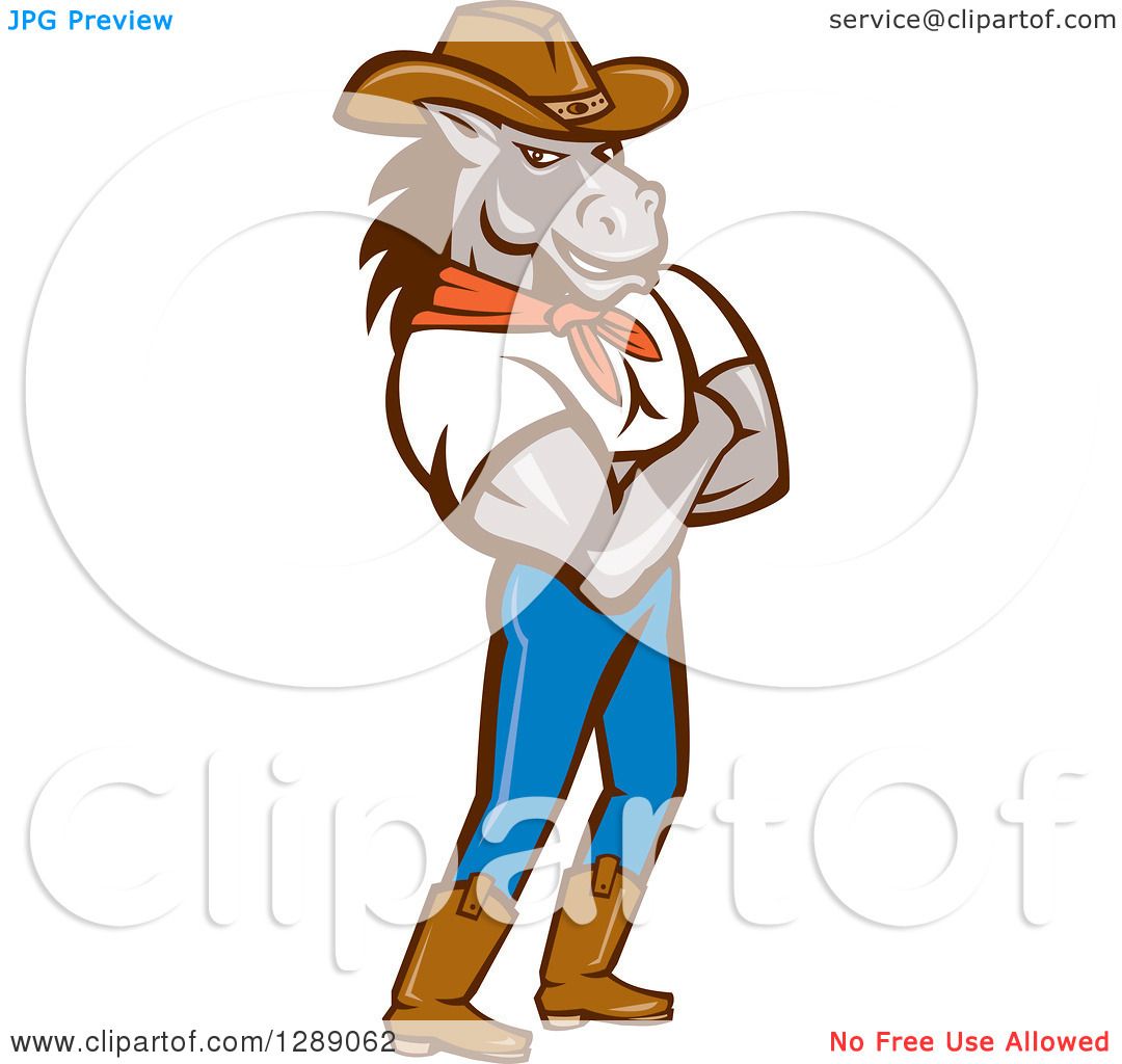 1080x1024 Clipart Of A Cartoon Retro Cowboy Sheriff Horse Man Standing