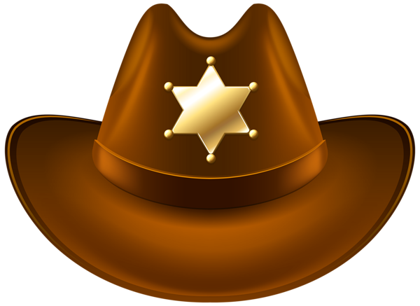 600x437 Cowboy Hat With Sheriff Badge Transparent Png Clip Art Image