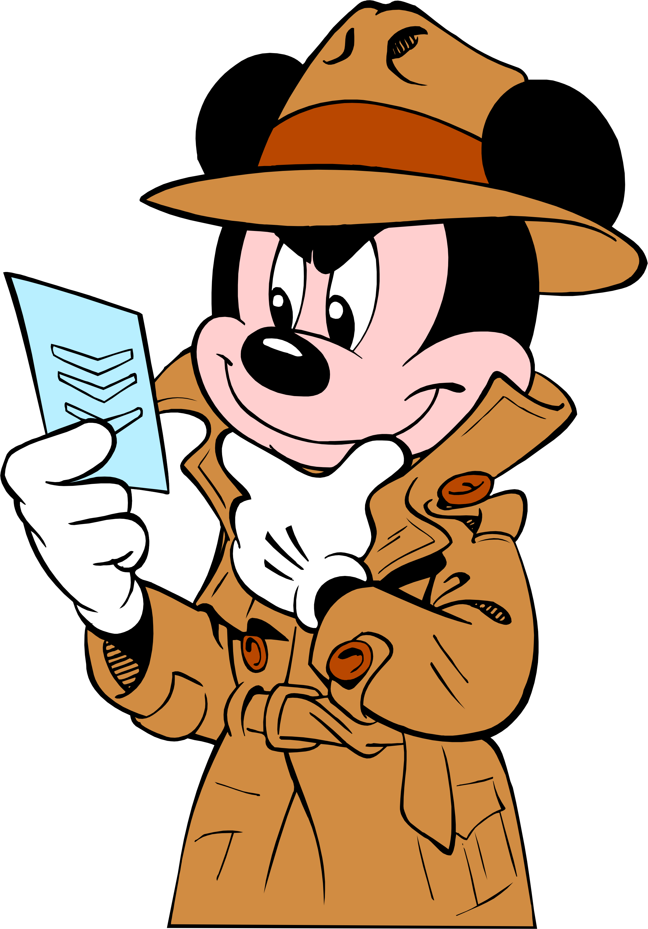 2244x3218 Mickey Mouse The Purloined Letter Sherlock Holmes Clip Art