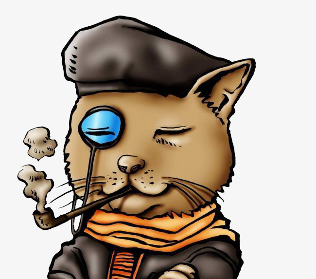 650x573 Fashion Modeling Cartoon Cat, Modeling, Element, Sherlock Holmes