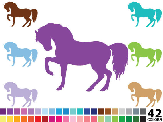 570x428 Rainbow Horse Clipart