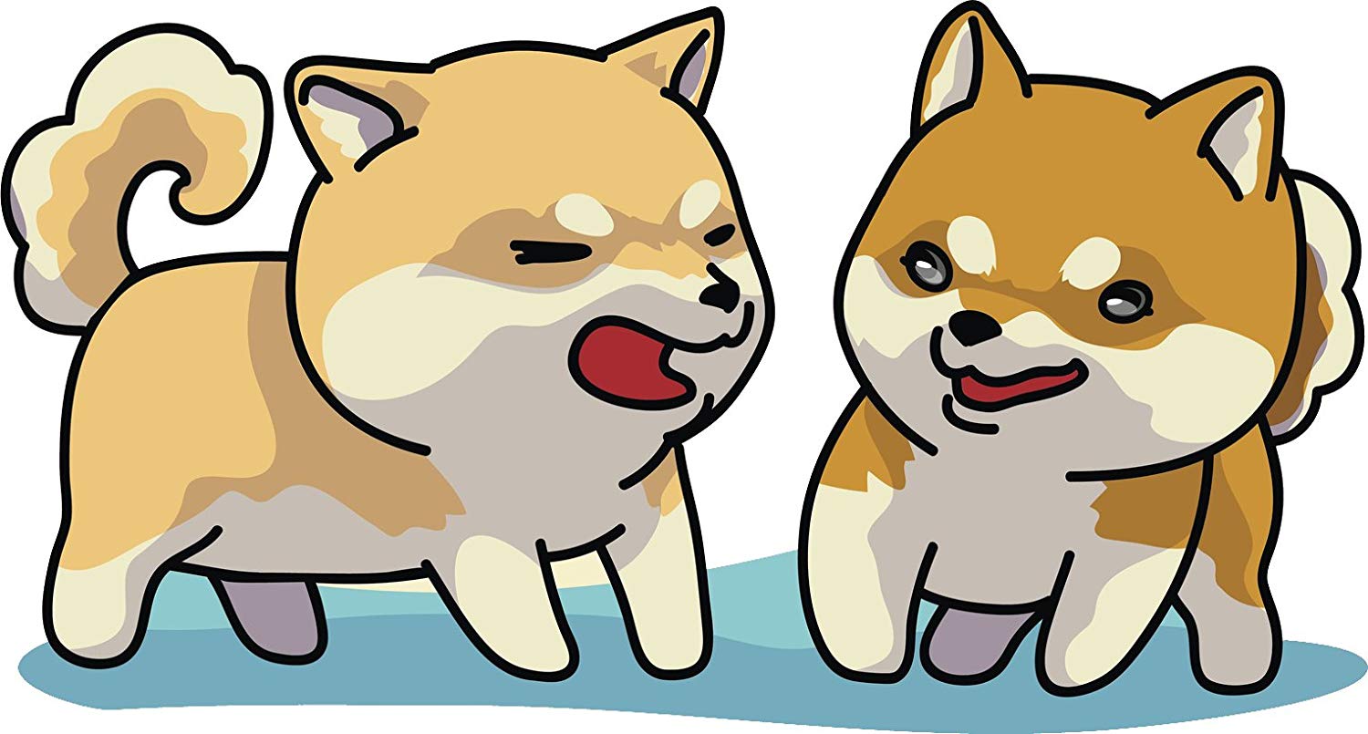1500x805 Adorable Cute Kawaii Shiba Inu Fox Playmates Cartoon