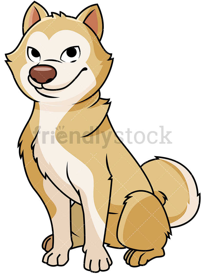800x1067 Cute Akita Dog Cartoon Vector Clipart