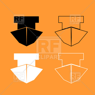 400x400 Ship Black And White Set Icon Royalty Free Vector Clip Art Image
