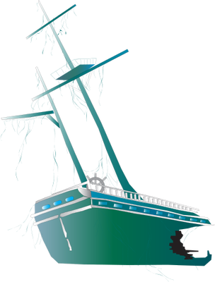 304x400 Shipwreck Clipart