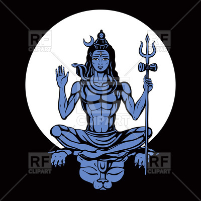 400x400 Hindu Lord Shiva Background Royalty Free Vector Clip Art Image