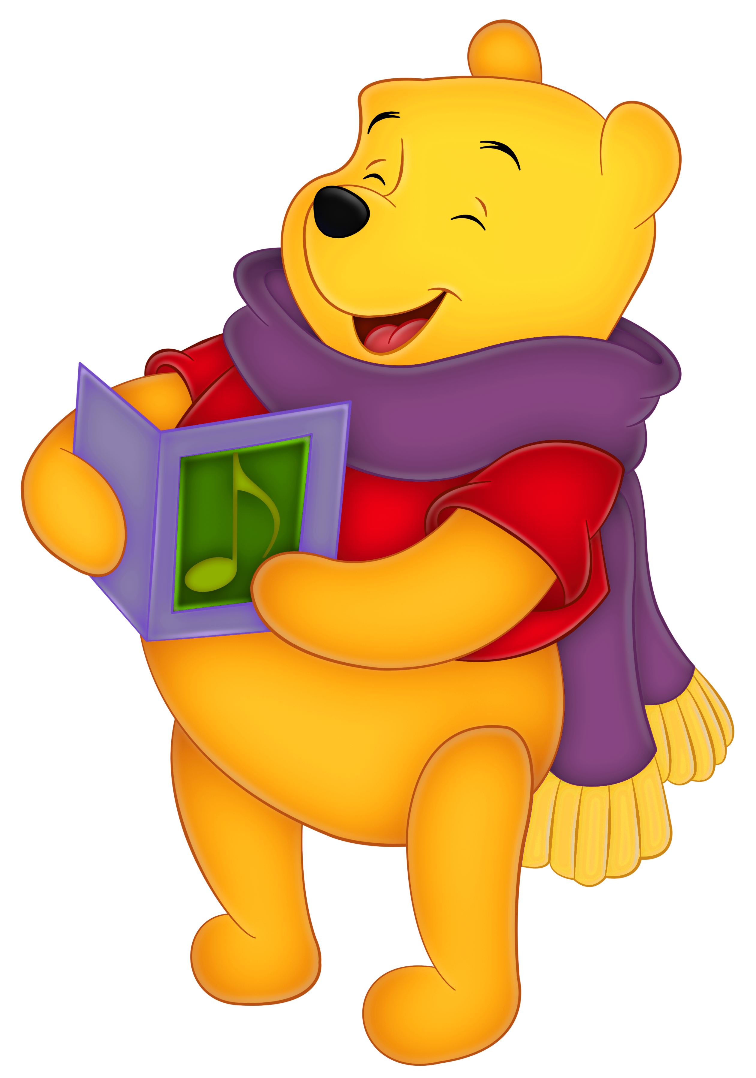 2520x3592 Winnie The Pooh With Purple Scarfu200b Gallery Yopriceville
