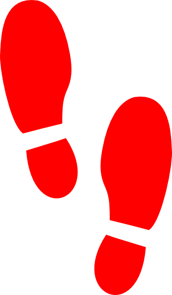 348x595 Red Shoe Prints Clip Art
