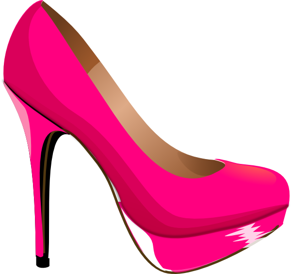 600x565 Kids Pink Heels Clip Art Pink Highheal Shoe Clip Art