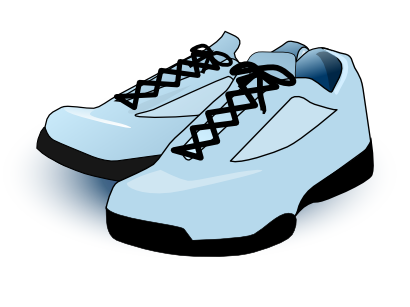 410x307 Clipart Sneakers Free Blue Tennis Shoes Clip Art Clip Art