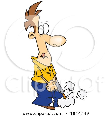 450x470 Royalty Free (Rf) Clip Art Illustration Of A Cartoon Man Shooting
