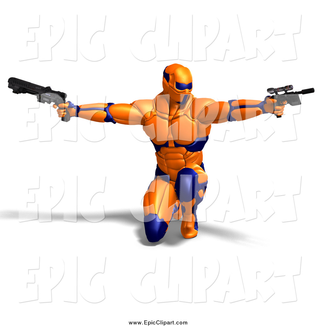 1024x1044 Vector Clip Art Of A 3d Futuristic Super Hero Shooting In