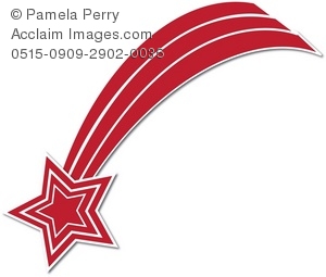 300x255 Clip Art Illustration Of A Shooting Star Icon