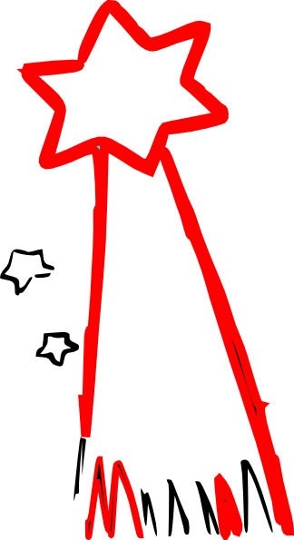 324x595 Red Shooting Star Clipart