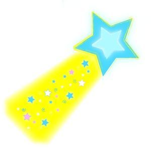 300x295 Shining Star Cartoon Animated Shooting Star Clip Art Stars