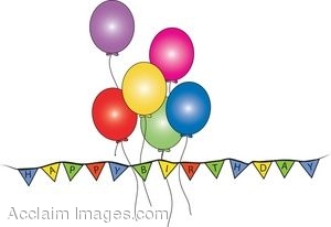 300x206 Solid Birthday Flag Banner Clipart Collection