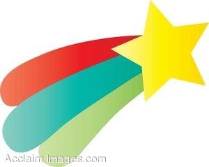 300x239 Clipart Illustration Of A Colorful Shooting Star