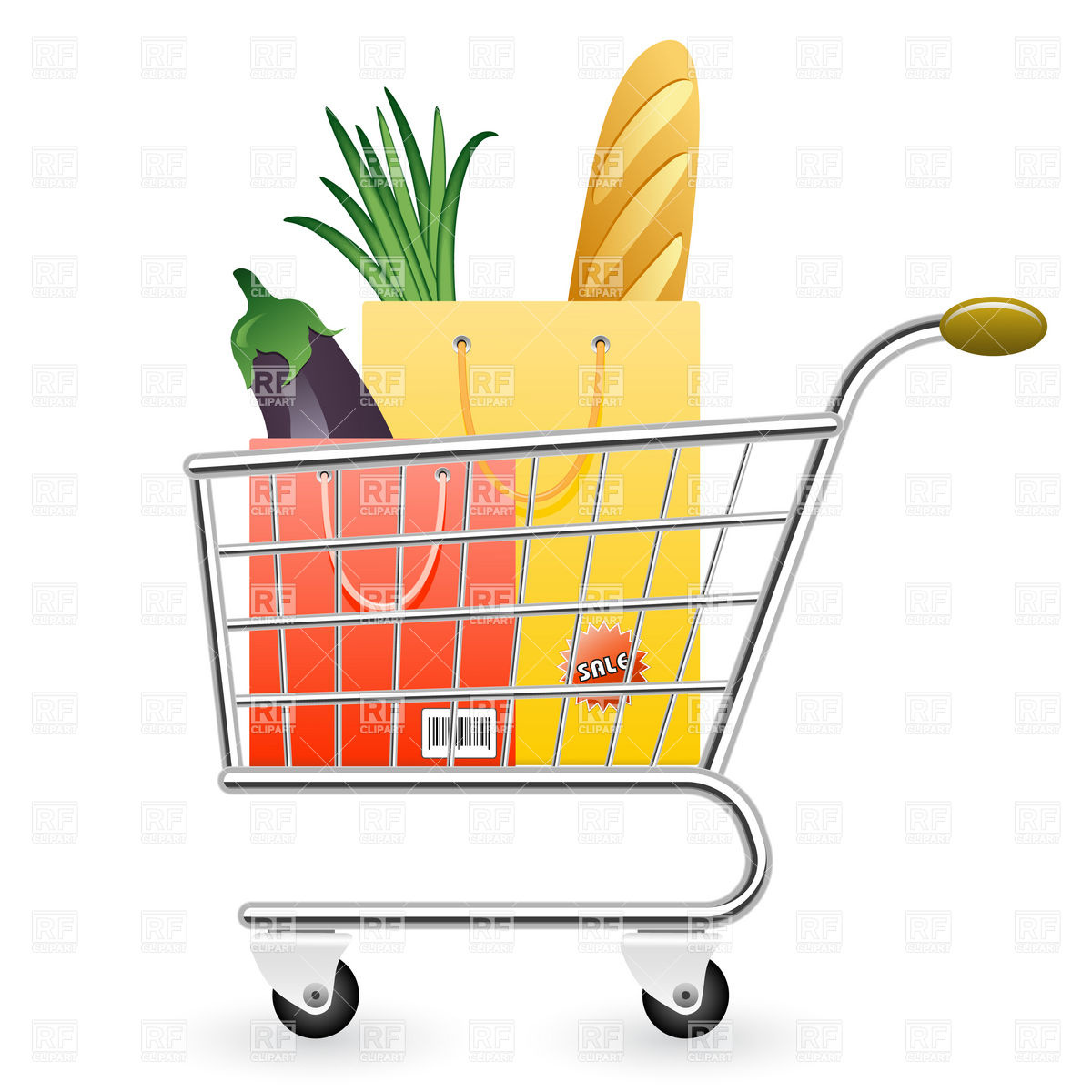 1200x1200 Shopping Cart Full Products Vector Image Vector Artwork