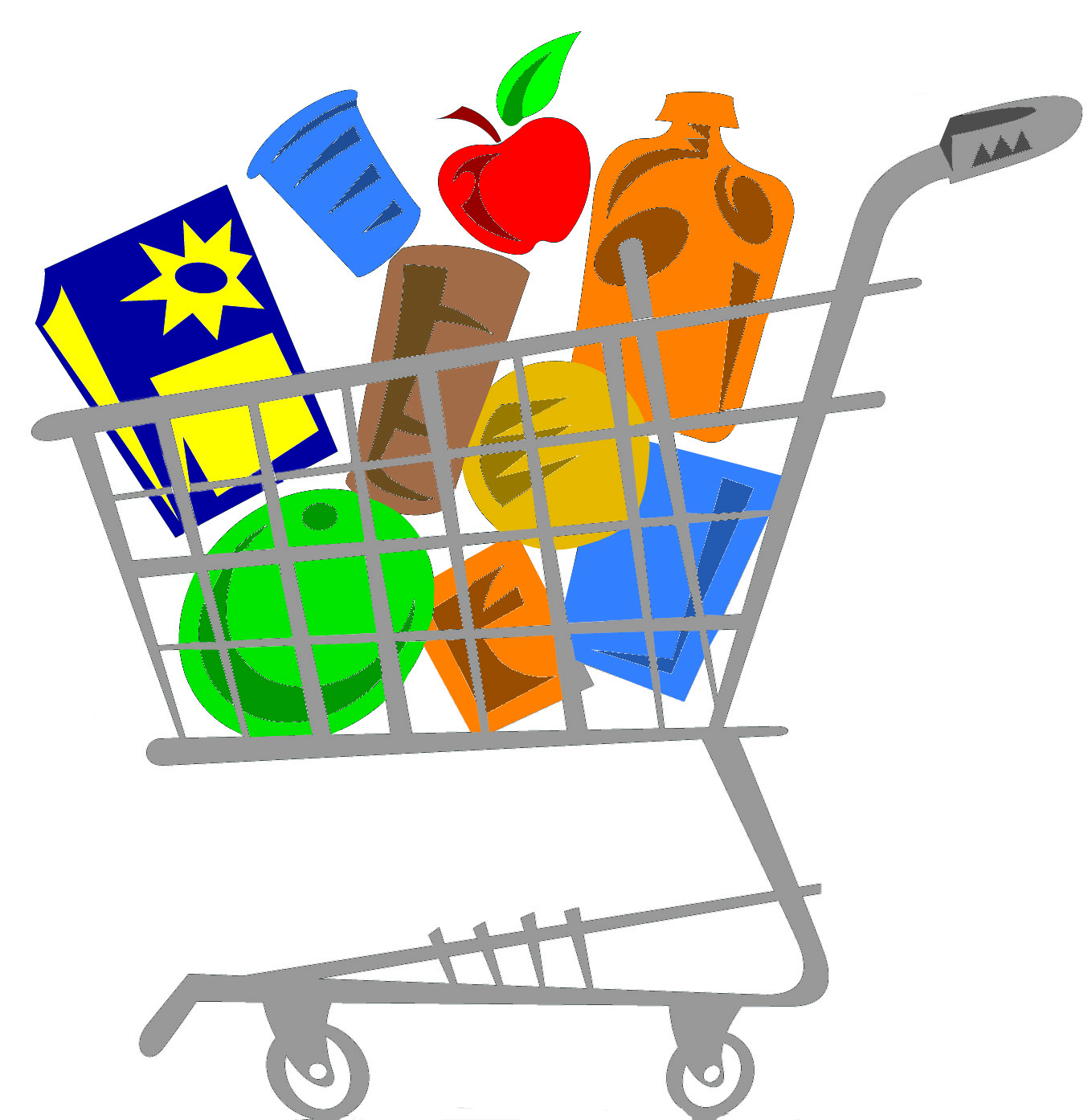 1354x1394 Grocery Cart Clipart Group