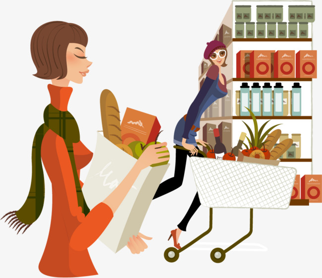 650x561 Supermarket Shopping Mall Fashion Girl, Shopping Fashion Girl