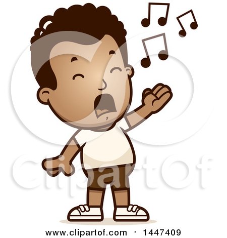 450x470 Clipart Of A Retro African American Boy Walking In Shorts