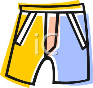 300x285 A Colorful Cartoon Of A Pair Of Boys Shorts