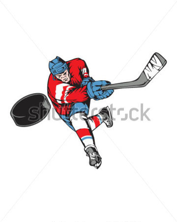 360x450 Hockey Slap Shot Clip Art