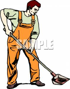 236x300 Man With Shovel Clipart