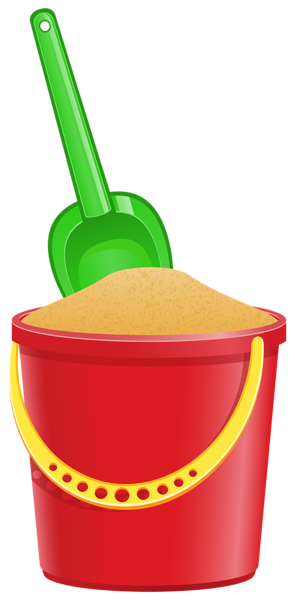 295x600 Bucket With Shovel Transparent Png Clip Art Image