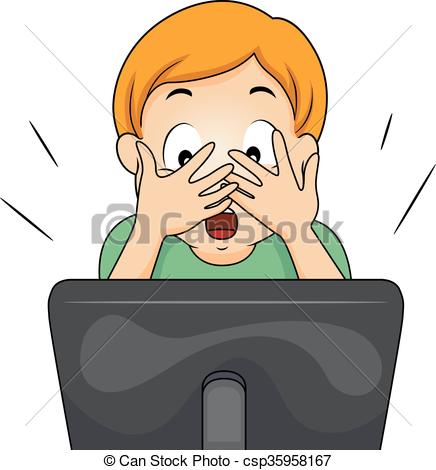 436x470 Kid Boy Internet Show Watch Cover Face. Illustration Of A Clip