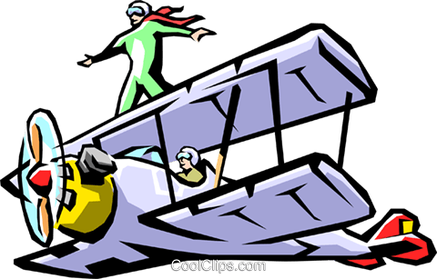 480x307 Air Showairplanestuntman Royalty Free Vector Clip Art