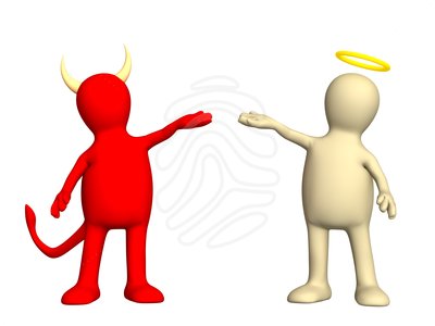 400x300 Clip Art Angel And Devil Clipart Panda