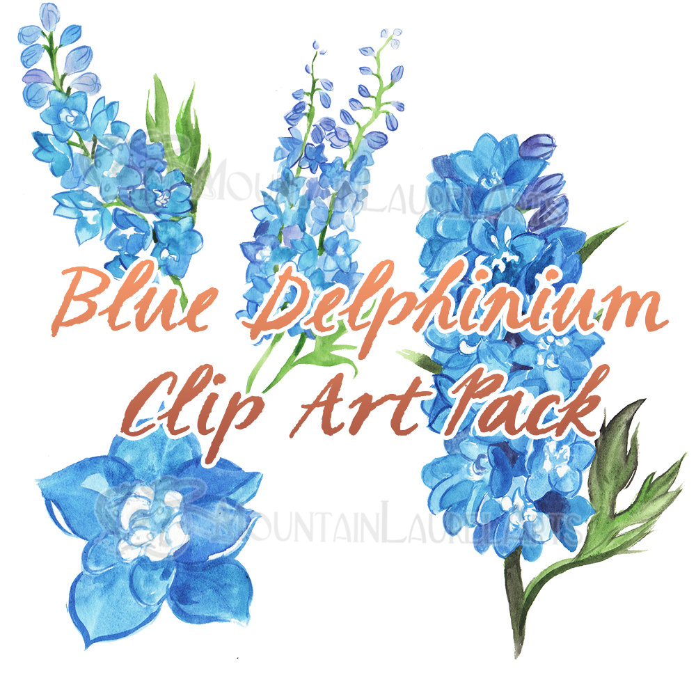 1000x1000 Blue Flower Clip Art