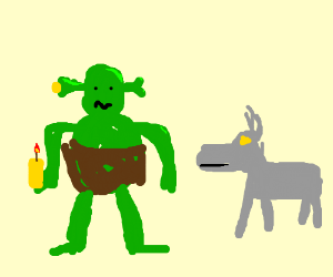 300x250 Ms Paint Shrek And Donkey