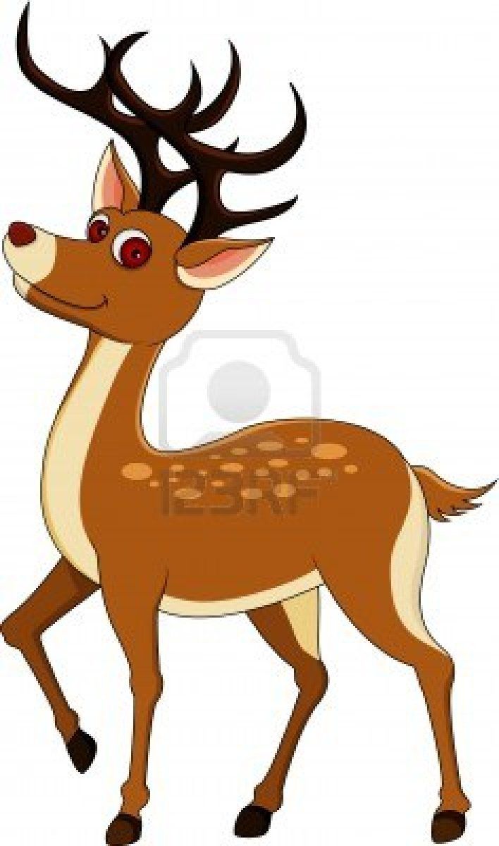 708x1200 Cute Deer Cartoon Stock Photo Christmas Deer