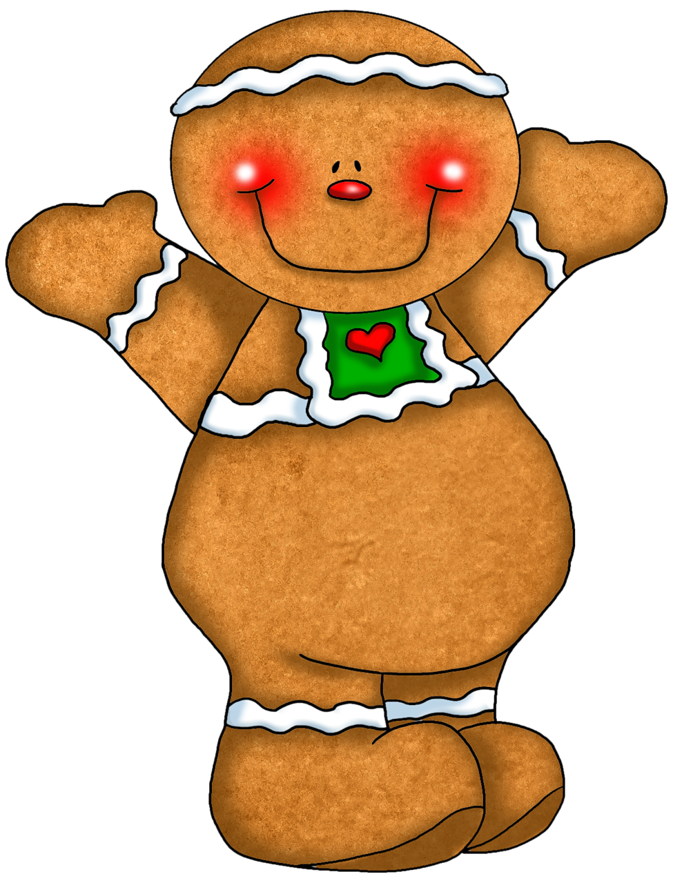 975x1280 Clip Art Clip Art Of Gingerbread Man