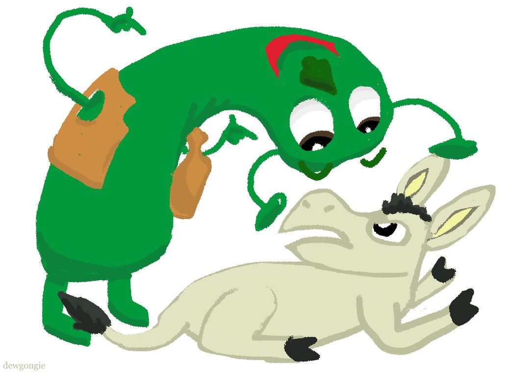 1032x774 Shrek And Donkey Fanart By Dewgongie