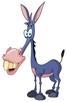 236x356 Confused Cartoon Donkey. Vector Clip Art Illustration With Simple