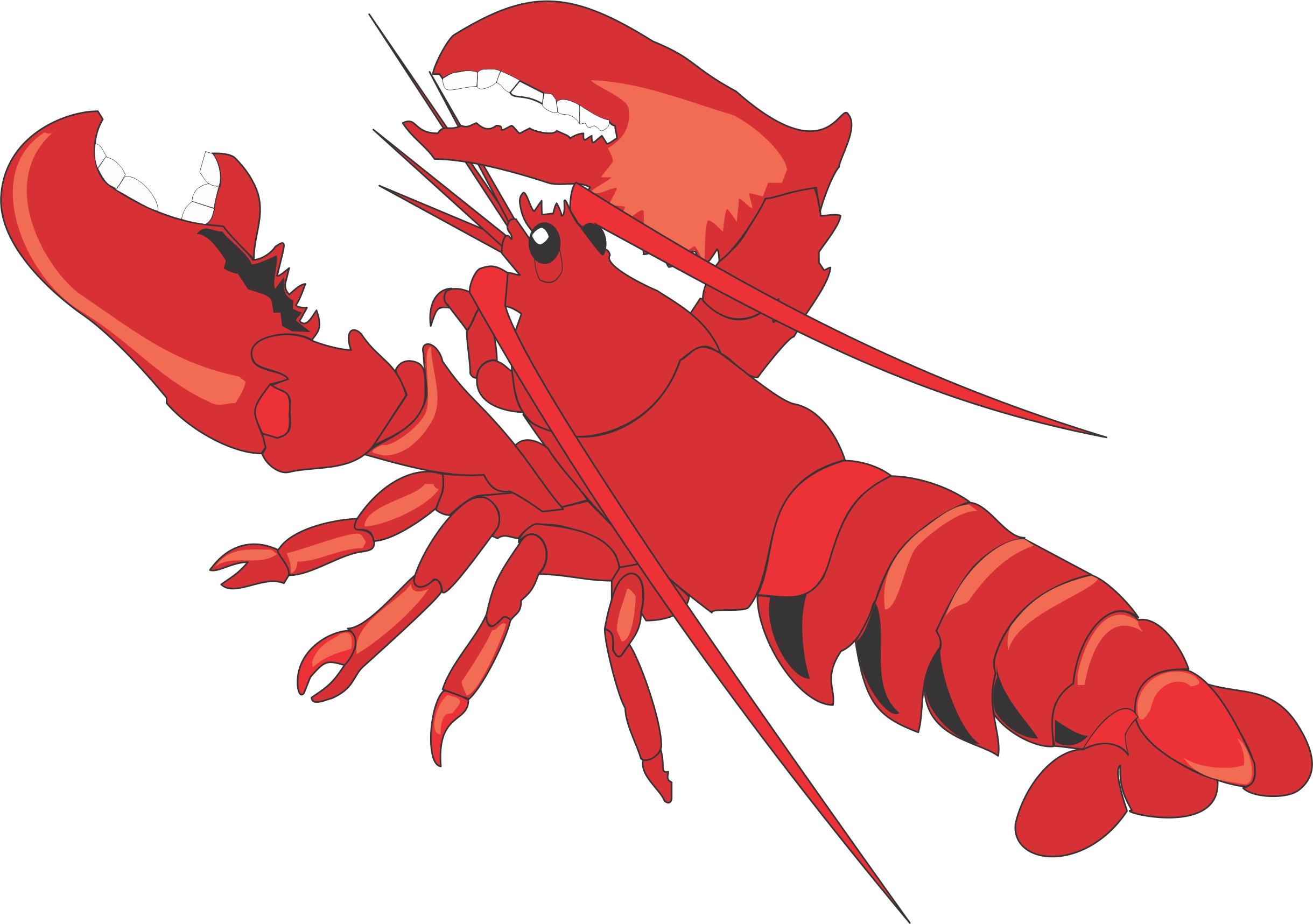 2439x1717 Crustacean Clipart Cartoon