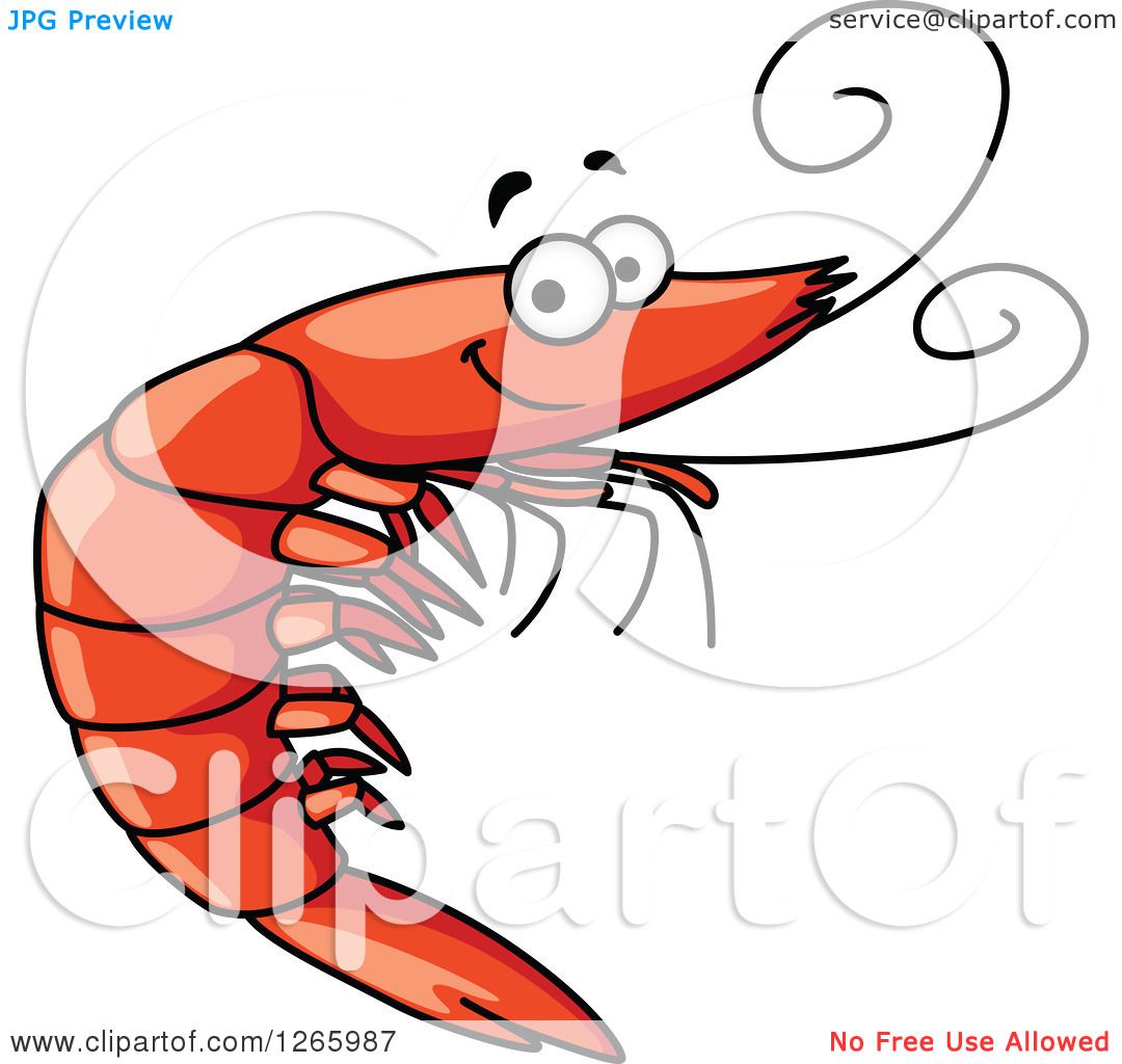 1080x1024 Clipart Of A Happy Shrimp